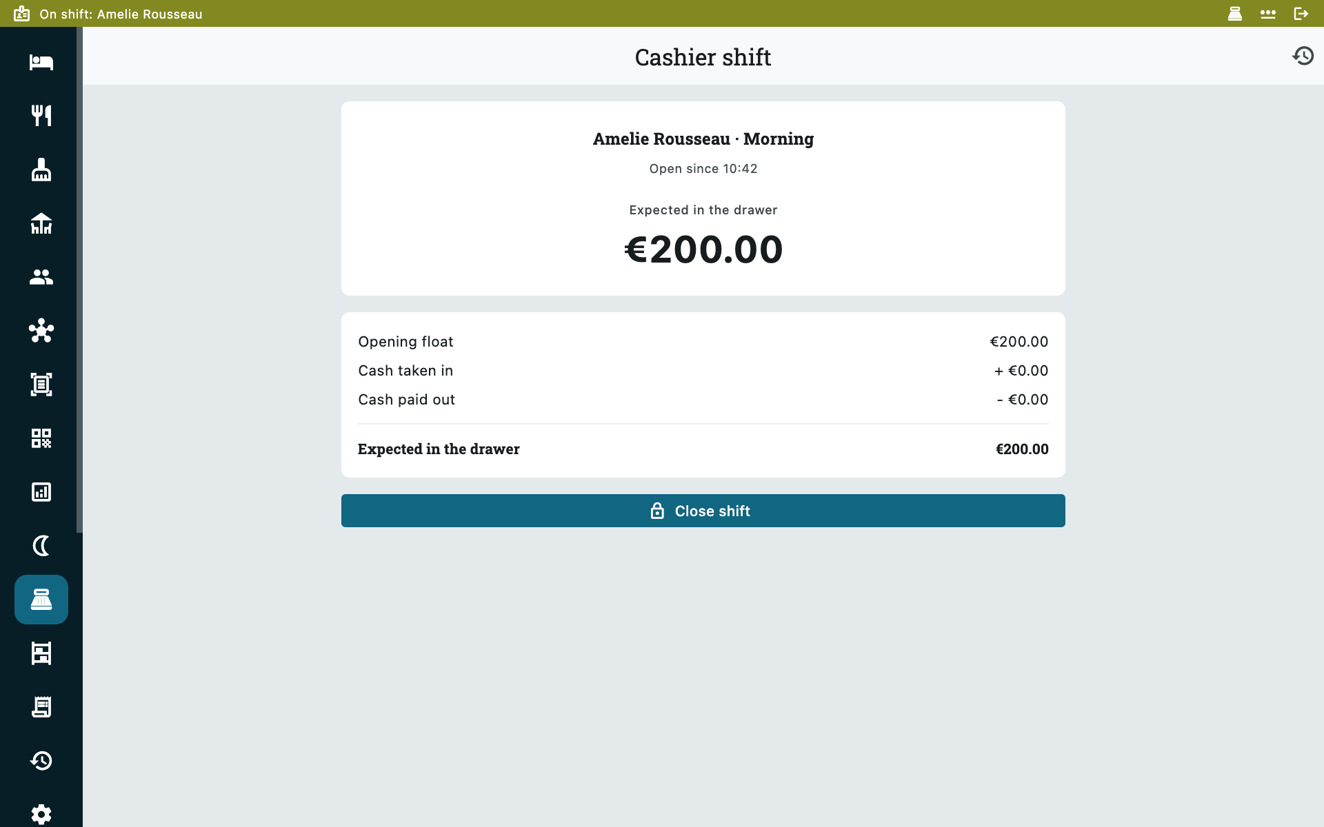 Cash Drawer & Shift Handover
