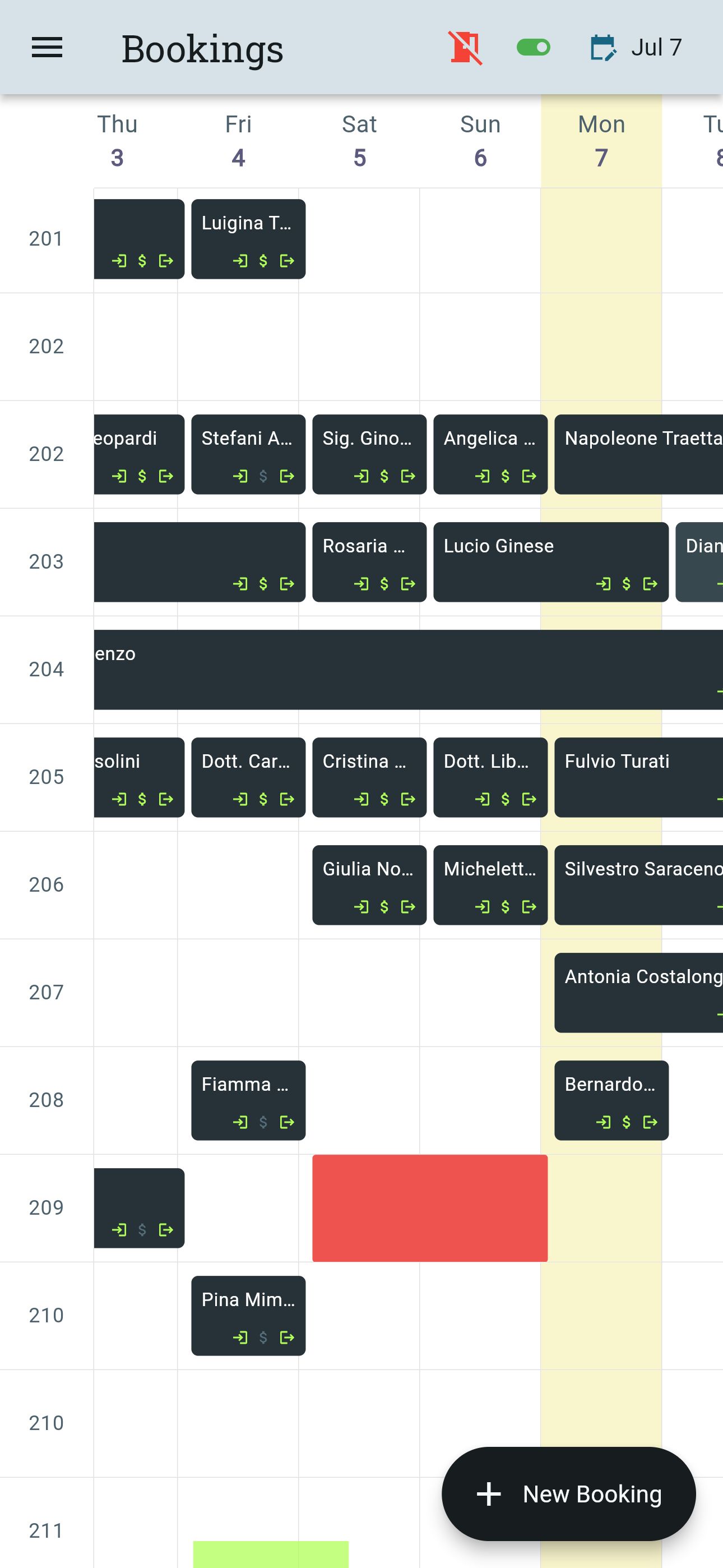Property calendar