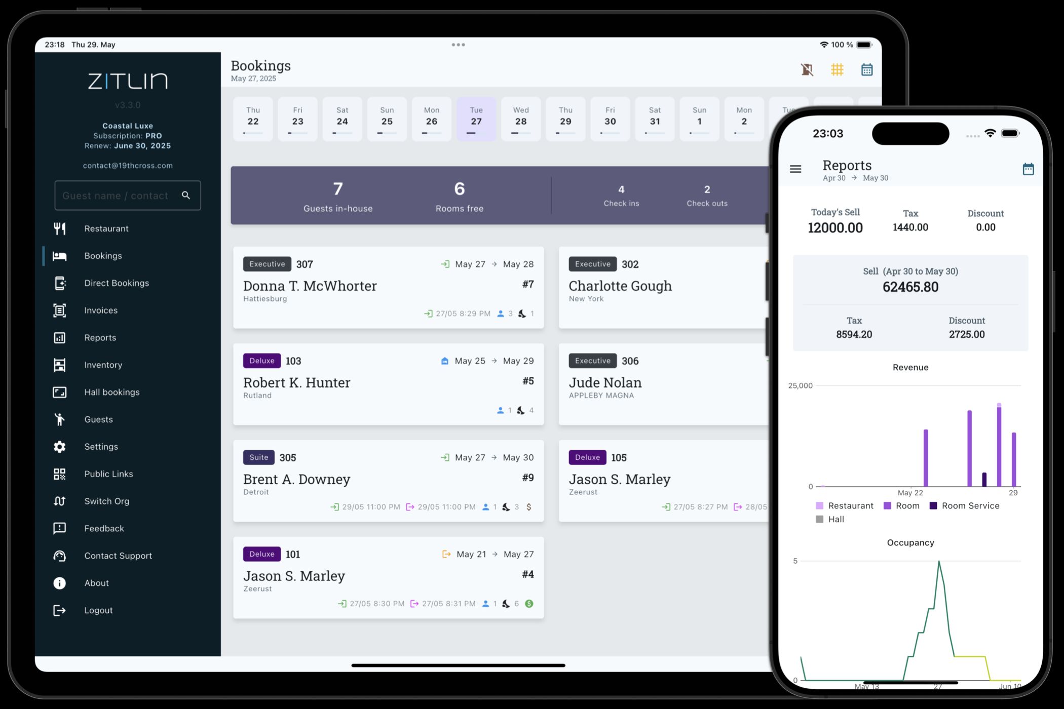 Zitlin - Free hotel management software