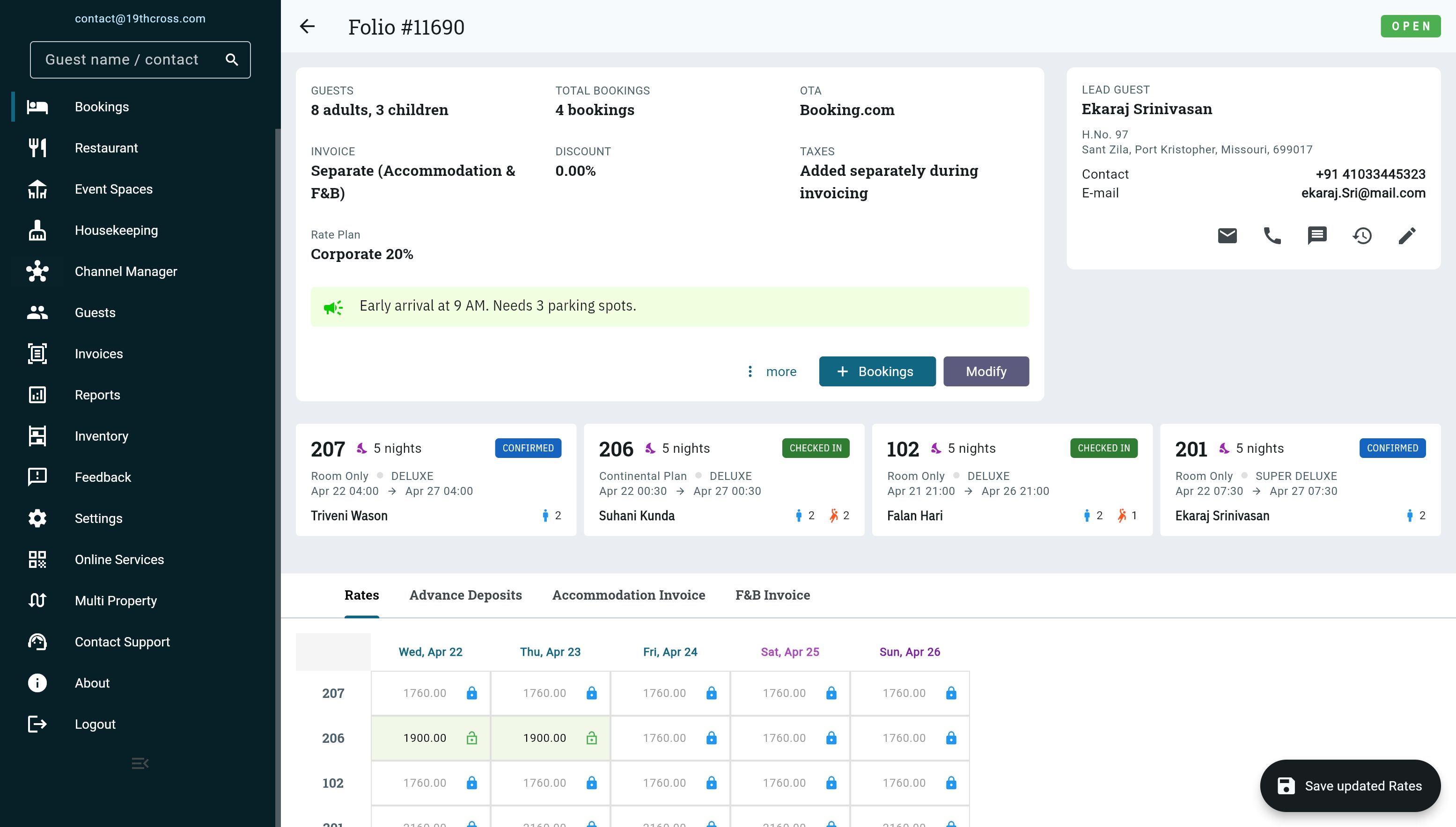 Free hotel dashboard
        app