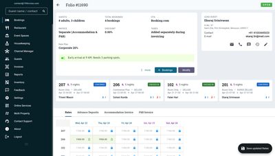 Nightly rates with seasonal overrides in Zitlin