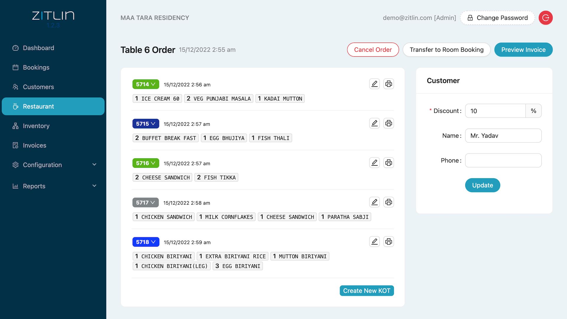 Restaurant Management System